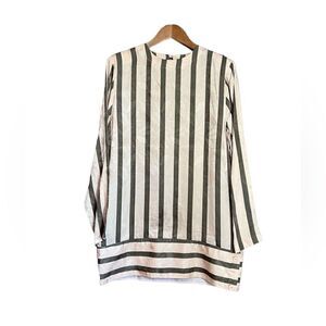 Maggie London 100% silk striped tunic